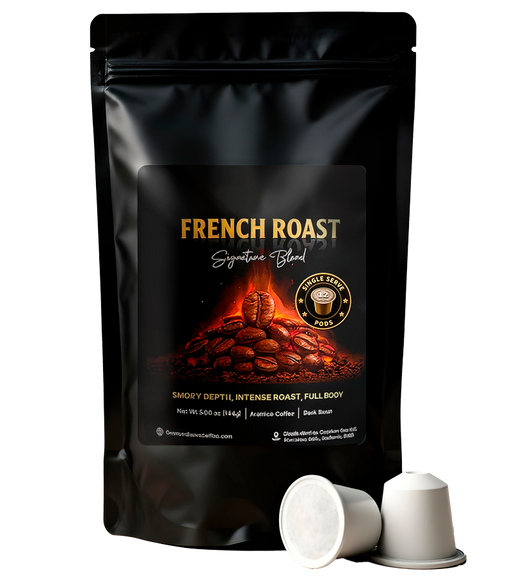French Roast K-cups box on light background